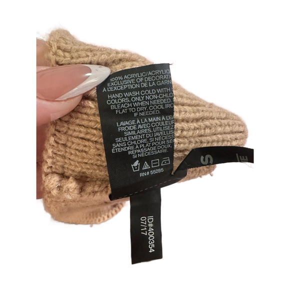 Express Rhinestone Knit Headband Embellished Ear Warmers Mauve Pink/Tan One Size - Picture 5 of 7